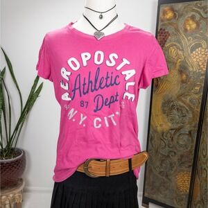 Y2K Pink Aeropostale Athletic Dept Graphic Tee Womens XL